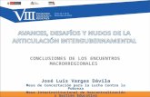 CONCLUSIONES DE LOS ENCUENTROS MACRORREGIONALES José Luis Vargas Dávila Mesa de Concertación para la Lucha Contra la Pobreza Mesa Interinstitucional de.