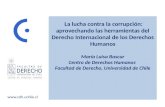 Www.cdh.uchile.cl La lucha contra la corrupción: aprovechando las herramientas del Derecho Internacional de los Derechos Humanos María Luisa Bascur Centro.