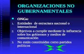 Organizaciones no gubernamentales