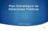 Plan Estratégico de Relaciones Públicas Christian Andrade H.
