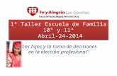 1º Taller Escuela de Familia 10º y 11º Abril-24-2014 Los hijos y la toma de decisiones en la elección profesional.