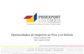 Oportunidades de Negocios en Perú y en Bolivia Oficina Comercial Lima Julio- Agosto de 2012.