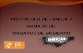 PROTOCOLO DE FAMILIA Y ARMADO DE ÓRGANOS DE GOBIERNO.
