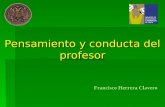 Pensamiento y conducta del profesor Francisco Herrera Clavero.