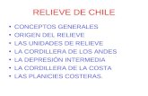 RELIEVE DE CHILE CONCEPTOS GENERALES ORIGEN DEL RELIEVE LAS UNIDADES DE RELIEVE LA CORDILLERA DE LOS ANDES LA DEPRESIÓN INTERMEDIA LA CORDILLERA DE LA.