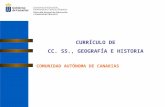 CURRÍCULO DE CC. SS., GEOGRAFÍA E HISTORIA COMUNIDAD AUTÓNOMA DE CANARIAS.