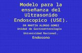 Modelo para la enseñanza del Ultrasonido Endoscopico (USE). DR MARTIN ALONSO GOMEZ Unidad de Gastroenterología Universidad Nacional. Endosono.