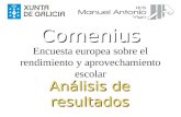 Encuesta europea sobre el rendimiento y aprovechamiento escolar Análisis de resultados Comenius.