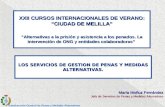 1 María Moñuz Fernández Jefa de Servicios de Penas y Medidas Alternativas Subdirección General de Penas y Medidas Alternativas XXII CURSOS INTERNACIONALES.