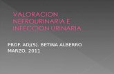 PROF. ADJ(S). BETINA ALBERRO MARZO, 2011. RESEÑA ANÁTOMO-FISIOLÓGICA VALORACIÓN NEFROURINARIA INFECCIÓN NEFROURINARIA.
