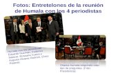 Fotos: Entretelones de la reunión de Humala con los 4 periodistas Ollanta Humala respondió todo tipo de preguntas. (Foto: Presidencia) Humala con los periodistas.