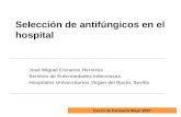 Selección de antifúngicos en el hospital José Miguel Cisneros Herreros Servicio de Enfermedades Infecciosas Hospitales Universitarios Virgen del Rocío,