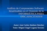 Análisis de Componentes Software Reutilizables en el Dominio de la INFORMÁTICA PARA DISCAPACITADOS Autor: Jose Carlos Jiménez Sánchez Tutor: Miguel Ángel.