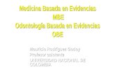 Medicina Basada en Evidencias MBE Odontología Basada en Evidencias OBE Mauricio Rodríguez Godoy Profesor asistente UNIVERSIDAD NACIONAL DE COLOMBIA.