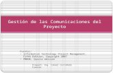 Preparó: Ing. Ismael Castañeda Fuentes Gestión de las Comunicaciones del Proyecto Fuentes: Information Technology Project Management, Fifth Edition, Copyright.