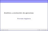 June 15, 2014© 2001 - Fernán Agüero Análisis y anotación de genomas Fernán Agüero.