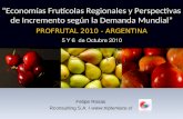 Economías Frutícolas Regionales y Perspectivas de Incremento según la Demanda Mundial Felipe Rosas Rconsulting S.A. /  PROFRUTAL 2010.
