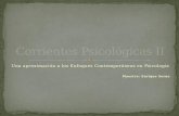 Una aproximación a los Enfoques Contemporáneos en Psicología Maestro: Enrique Serna.