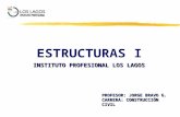 ESTRUCTURAS I INSTITUTO PROFESIONAL LOS LAGOS PROFESOR: JORGE BRAVO G. CARRERA: CONSTRUCCIÓN CIVIL.