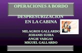OPERACIONES A BORDO DESPRESURIZACION EN LA CABINA MILAGROS GALLARDO JOHANIS SUIRA ANGIE VARGAS MIGUEL GALLARDO.