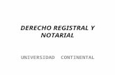 DERECHO REGISTRAL Y NOTARIAL UNIVERSIDAD CONTINENTAL.