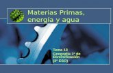 Materias Primas, energía y agua Tema 13 Geografía 1º de Diversificación (3º ESO)