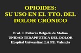OPIOIDES: SU USO EN EL TTO. DEL DOLOR CRÓNICO Prof. J. Pallarés Delgado de Molina UNIDAD TERAPEUTICA DEL DOLOR Hospital Universitari LA FE. Valencia.