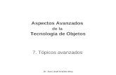 Dr. Juan José Aranda Aboy Aspectos Avanzados de la Tecnología de Objetos 7. Tópicos avanzados.
