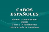 CABOS ESPAÑOLES Alumno : Daniel Bueno García Curso : 1º Bachillerato IES Marqués de Santillana.