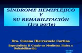 SÍNDROME HEMIPLÉJICO Y SU REHABILITACIÓN (1ra parte) Dra. Susana Hierrezuelo Cortina Especialista II Grado en Medicina Física y Rehabilitación CITED 2010.