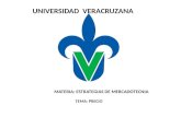 UNIVERSIDAD VERACRUZANA MATERIA: ESTRATEGIAS DE MERCADOTECNIA TEMA: PRECIO.