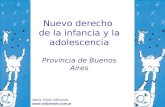 Nuevo derecho de la infancia y la adolescencia Provincia de Buenos Aires María Silvia Villaverde .
