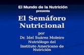 El Semáforo Nutricional por Dr. Idel Suárez Moleiro Nutriólogo del Instituto Americano de Nutrición El Mundo de la Nutrición presenta.