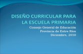 Consejo General de Educación Provincia de Entre Ríos Diciembre, 2010.