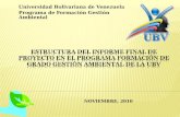 Universidad Bolivariana de Venezuela Programa de Formación Gestión Ambiental NOVIEMBRE, 2010.