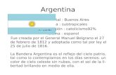 Argentina Capital : Buenos Aires Clima : subtropicales Religión : catolicismo92% Idioma : espanol Fue creada por el General Manuel Belgrano el 27 de febrero.