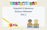Español 3 Honores Señora Wheeler Día 2. Calentamiento: Escriban vocabulario que corresponde a cada tema. Personalidad Me gusta(n) No me gusta(n) Metas.