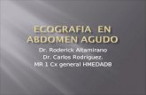 Dr. Roderick Altamirano Dr. Carlos Rodriguez. MR 1 Cx general HMEDADB.