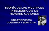 TEORÍA DE LAS MULTIPLES INTELIGENCIAS DE HOWARD GARDNER UNA PROPUESTA COGNITIVA Y EDUCATIVA.