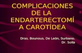 COMPLICACIONES DE LA ENDARTERECTOMÍA CAROTÍDEA Dras. Bounous, De León, Surbano. Dr. Solla.