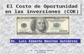El Costo de Oportunidad en las inversiones (COK) Dr. Luis Alberto Benites Gutiérrez.