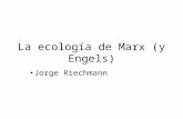La ecología de Marx (y Engels) Jorge Riechmann. 28/12/2013ecología de Marx2 Dependencia de los ecosistemas Desde mediados de los años sesenta del siglo.