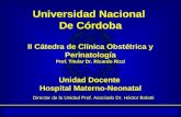 II Cátedra Clínica Obstetrica y Perinatología U.N.C. Hospital Materno Neonatal Universidad Nacional De Córdoba II Cátedra de Clínica Obstétrica y Perinatología.