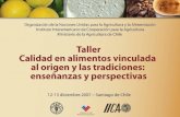 Síntesis de los casos de estudio FAO-IICA sobre procesos y sellos de calidad vinculada al origen en América Latina Productos, territorio e institucionalidad.