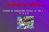 EDUCACIÓN FÍSICA EXAMEN DE EDUCACIÓN FÍSICA (1ª EV.) 3º E.S.O.