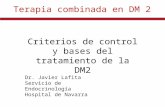 Terapia combinada en DM 2 Criterios de control y bases del tratamiento de la DM2 Dr. Javier Lafita Servicio de Endocrinología Hospital de Navarra.