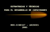 MED-DINESST – UDCREES 2005 ESTRATEGIAS Y TÉCNICAS PARA EL DESARROLLO DE CAPACIDADES.