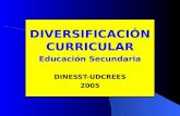 DIVERSIFICACIÓN CURRICULAR Educación Secundaria DINESST-UDCREES 2005.