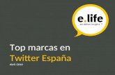 Top marcas en Twitter España Abril /2010. Selección de las marcas Hemos seleccionado para este estudio marcas globales y locales. Fuente: .