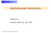 Dirección de la Producción. Curso 2006-2007 DISTRIBUCION EN PLANTA Profesor: Andrés Berroa, Ing. MA.